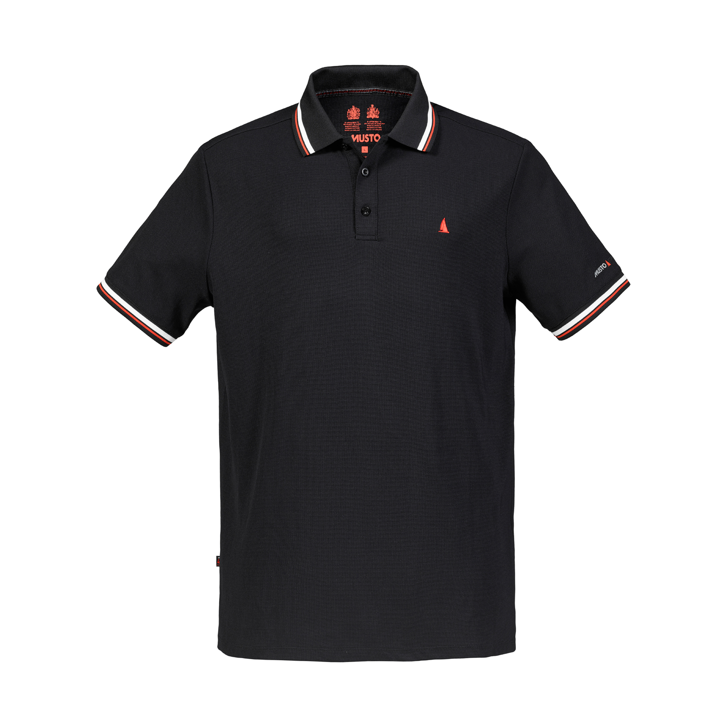 Musto Evolución De La Manga Pro Lite Corto Polo - Negro