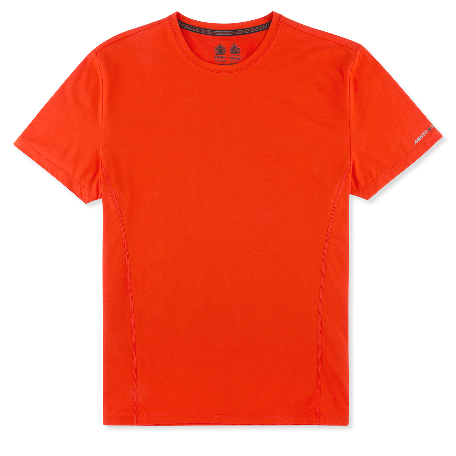 Musto Evolución Bloqueador Solar De Manga Corta De La Camiseta - Anaranjado Del Fuego