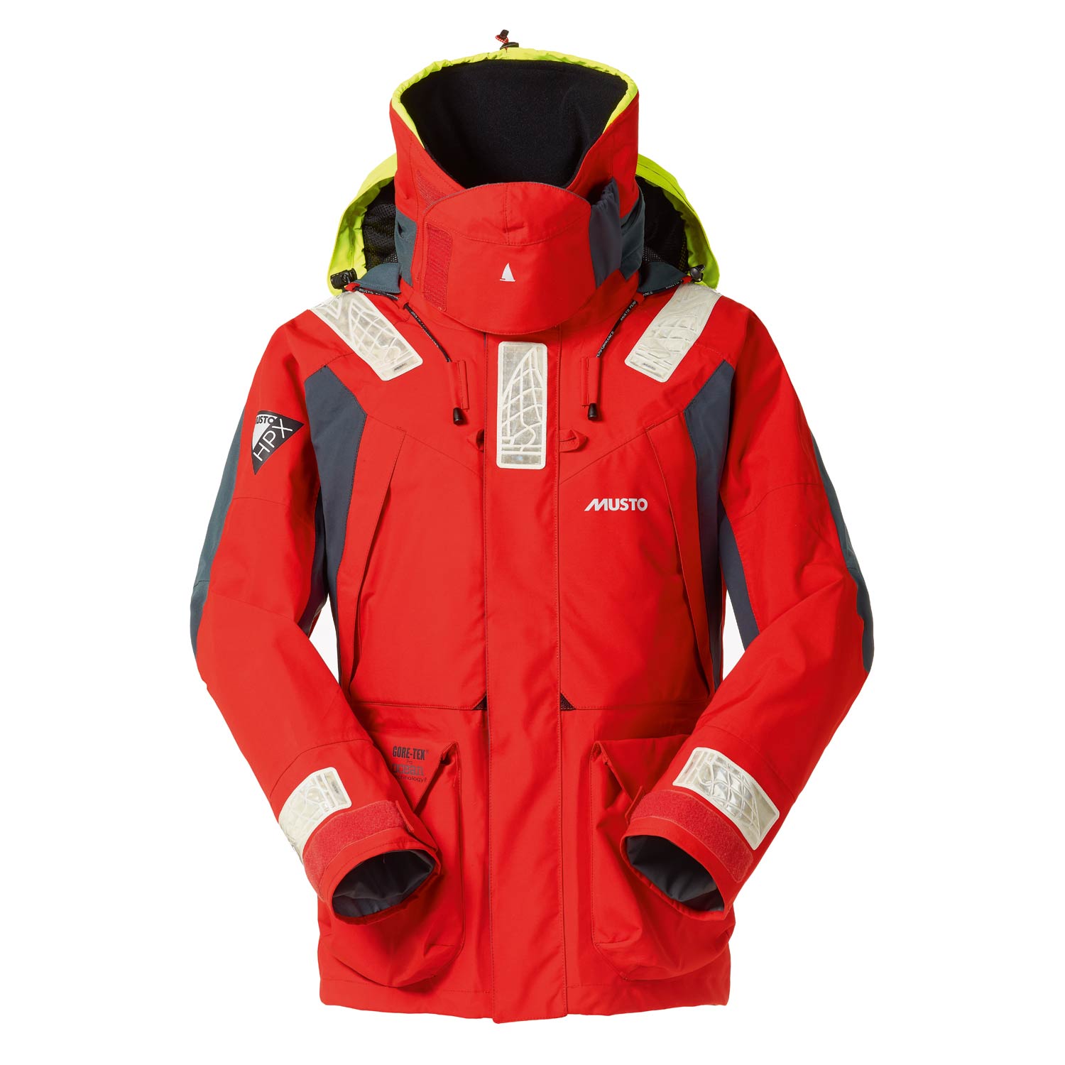 Musto Hpx Océano Jacket - Fuego Naranja / Gris Oscuro