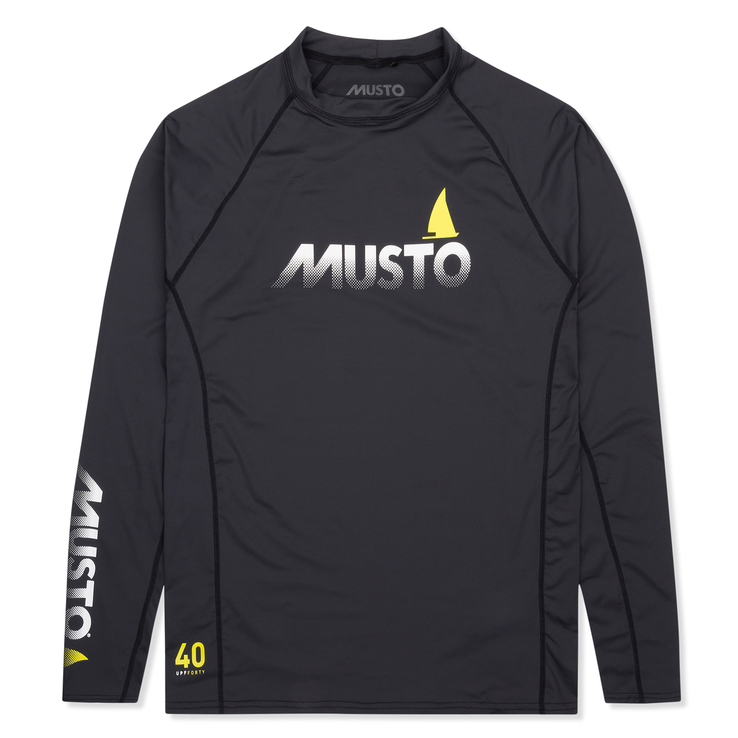 Musto Insignias Uv De Secado Rápido Rash Guard - Negro