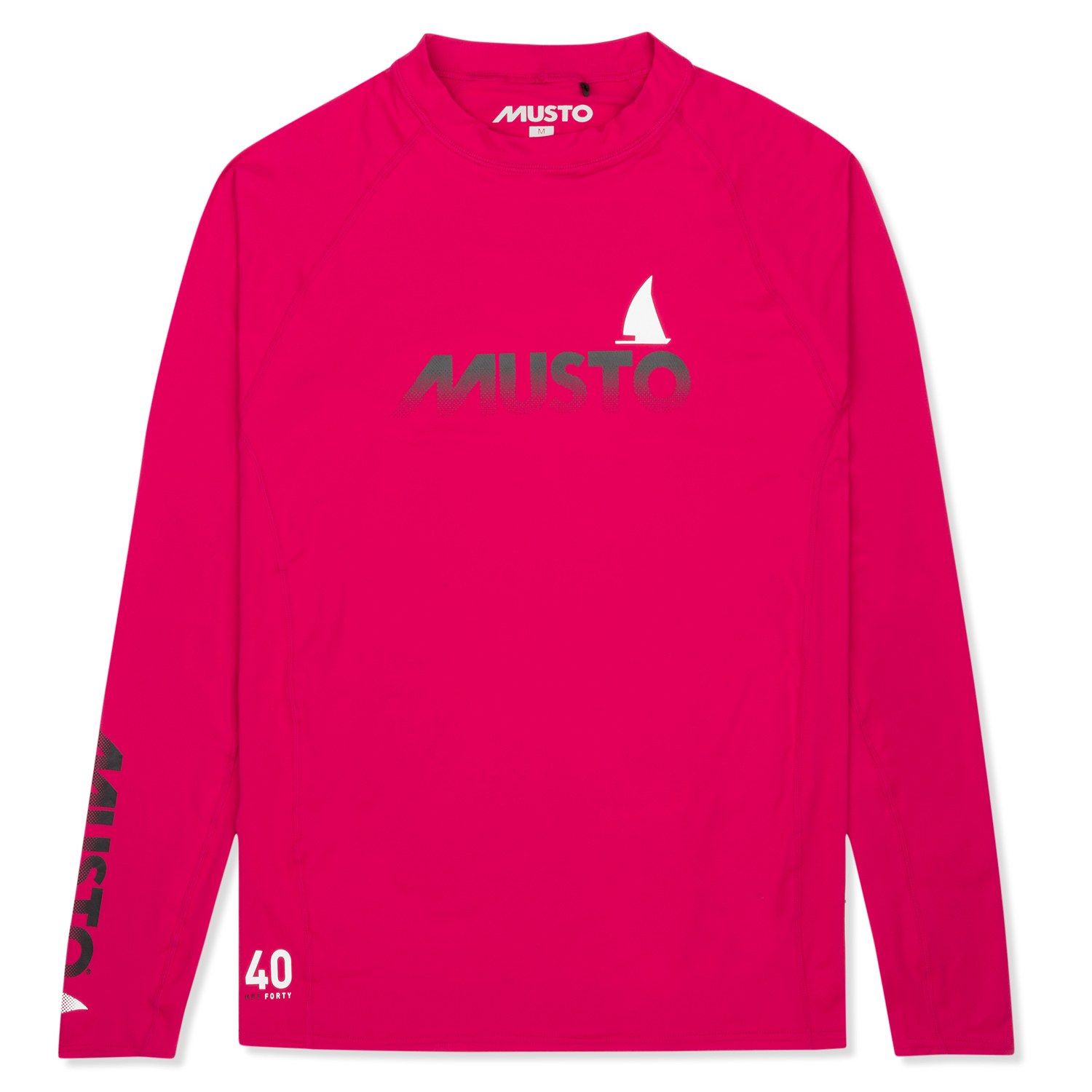 Musto Insignias Uv De Secado Rápido Rash Guard - Cerise