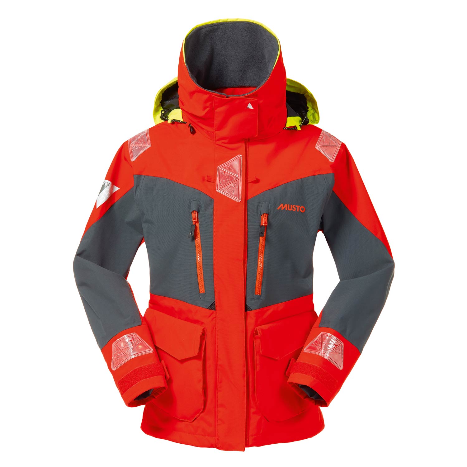 Chaqueta Para Mujer Musto Br2 Marino - Fuego Naranja / Gris Oscuro