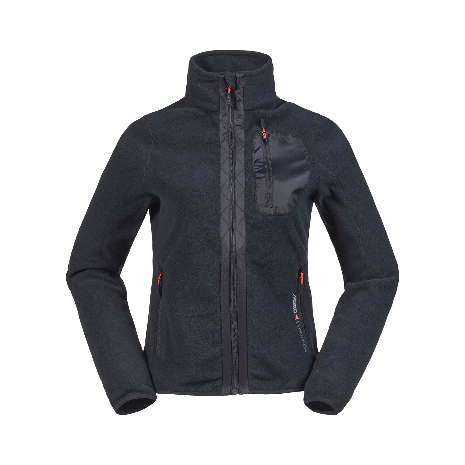 Musto Para Mujer Tundra Embudo Fleece - Negro / Anaranjado Del Fuego