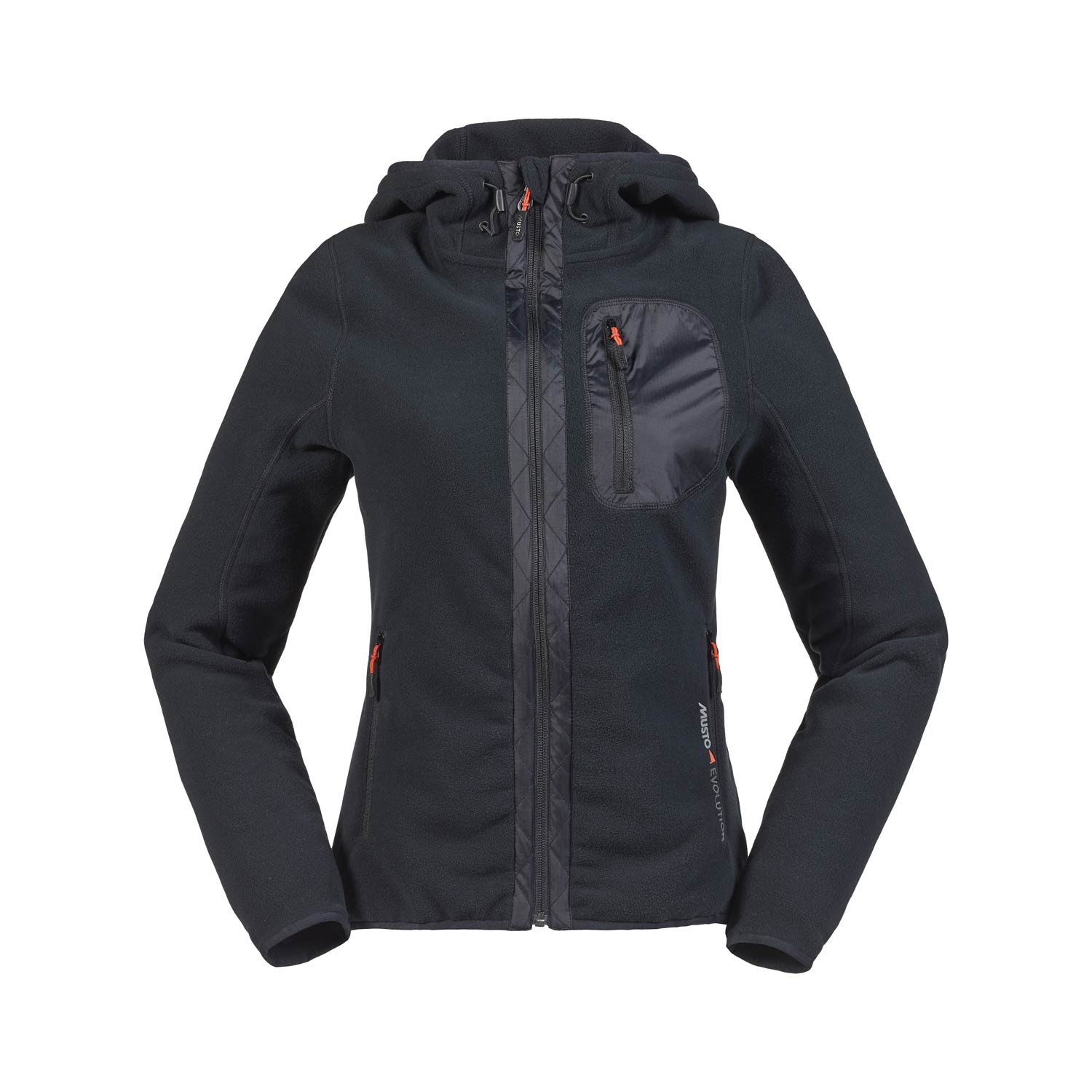 Musto Para Mujer Con Capucha De Material De Abrigo Tundra - Negro / Anaranjado Del Fuego