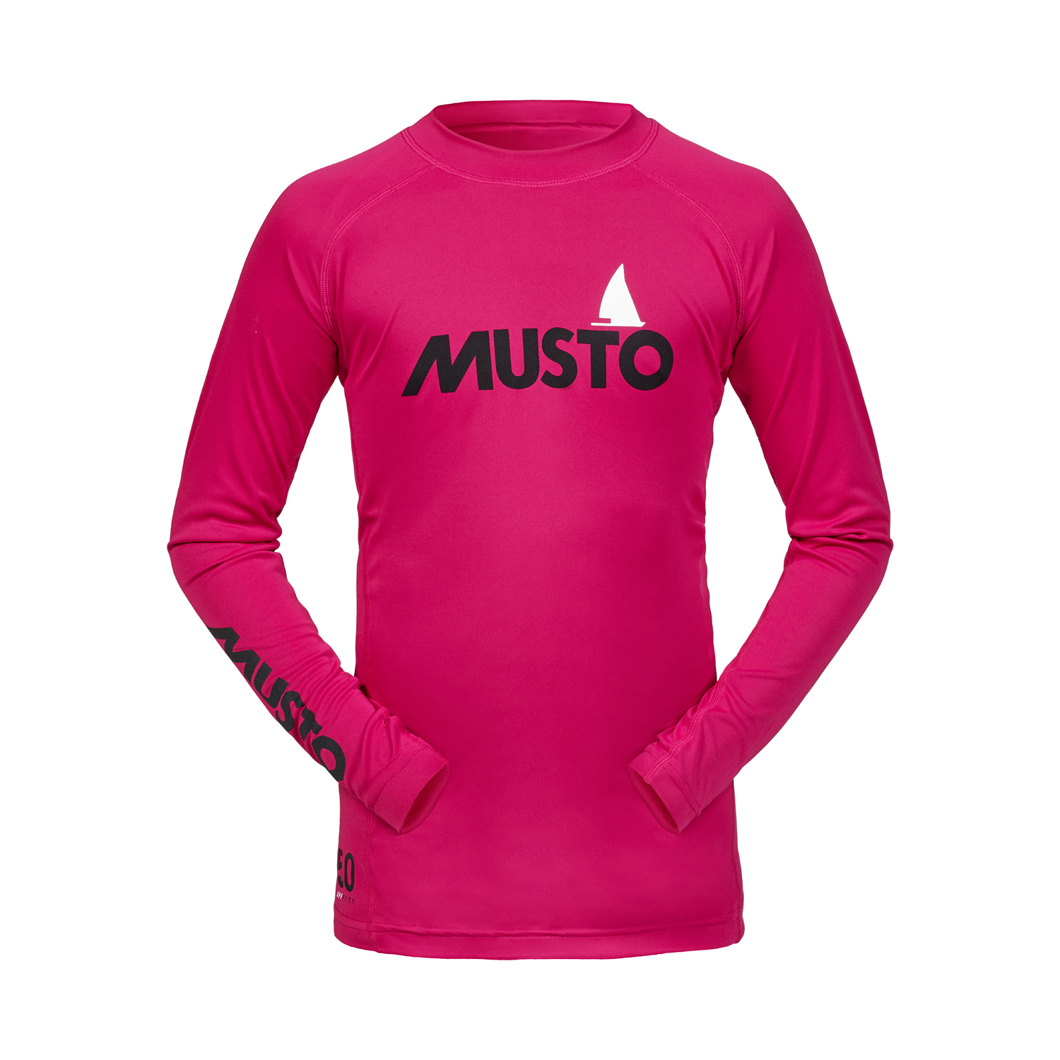 Musto Juvenil Insignias Uv De Secado Rápido Rash Guard - Cerise