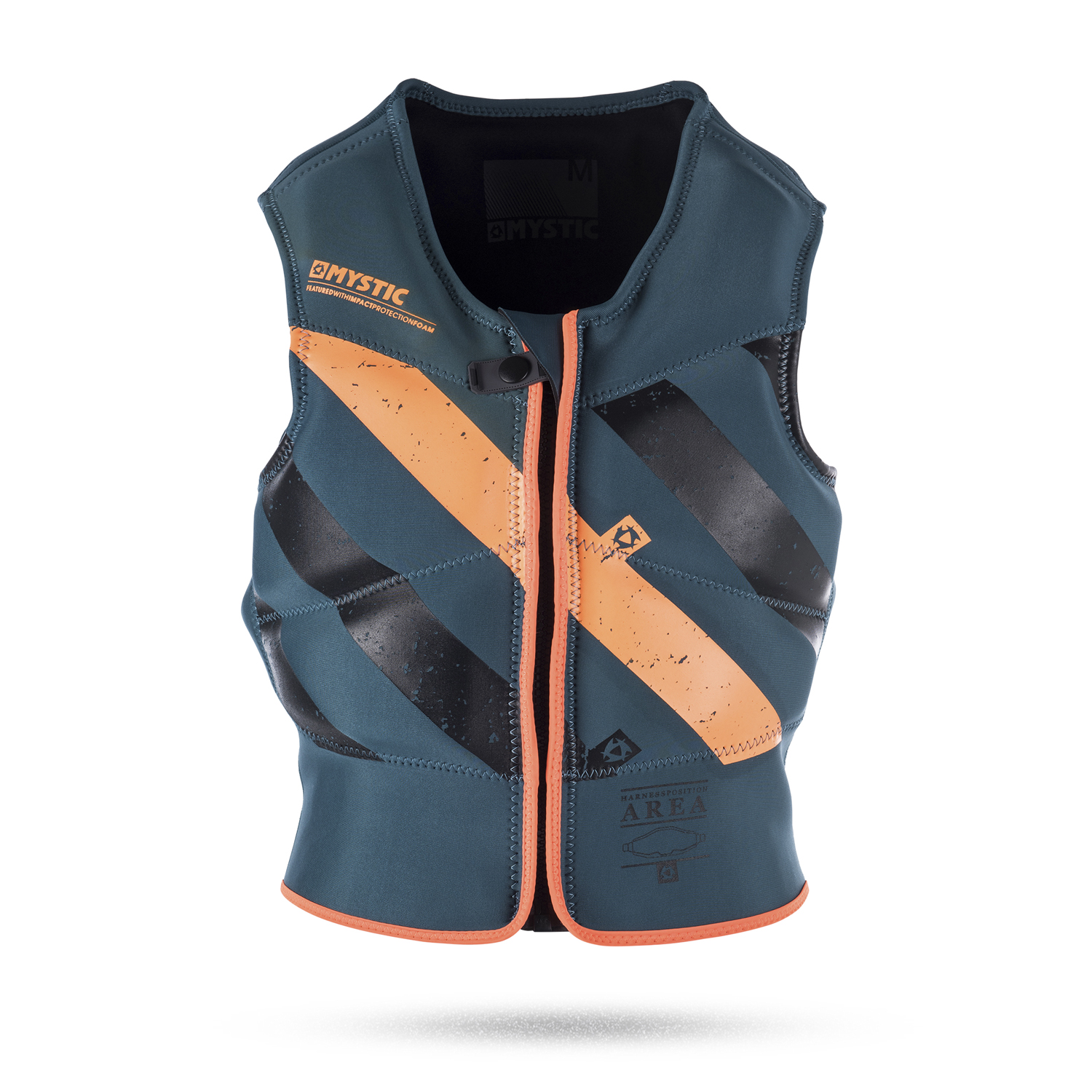 Mystic Kitesurf Bloque Frente-Zip Impacto Del Chaleco - Teal