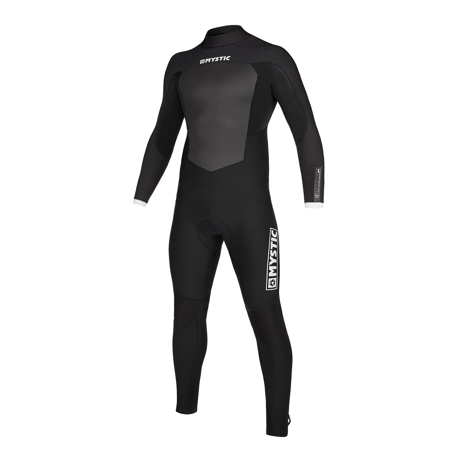 Traje De Neopreno Completo Mystic Majestic 4 / 3Mm Con Cremallera Trasera - Negro