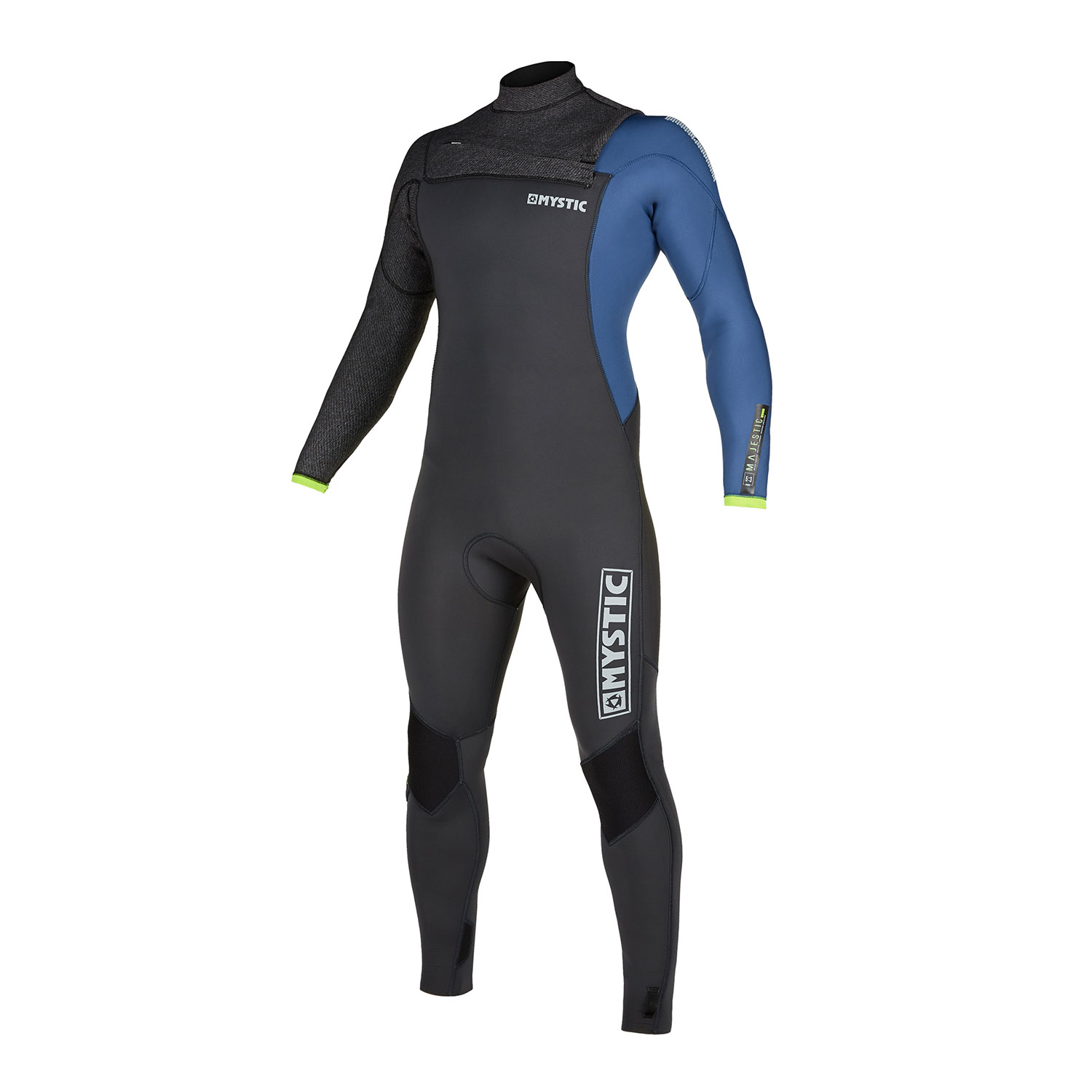 Traje De Neopreno Completo Mystic Majestic 5 / 3Mm Con Cremallera Frontal - Gris Azul