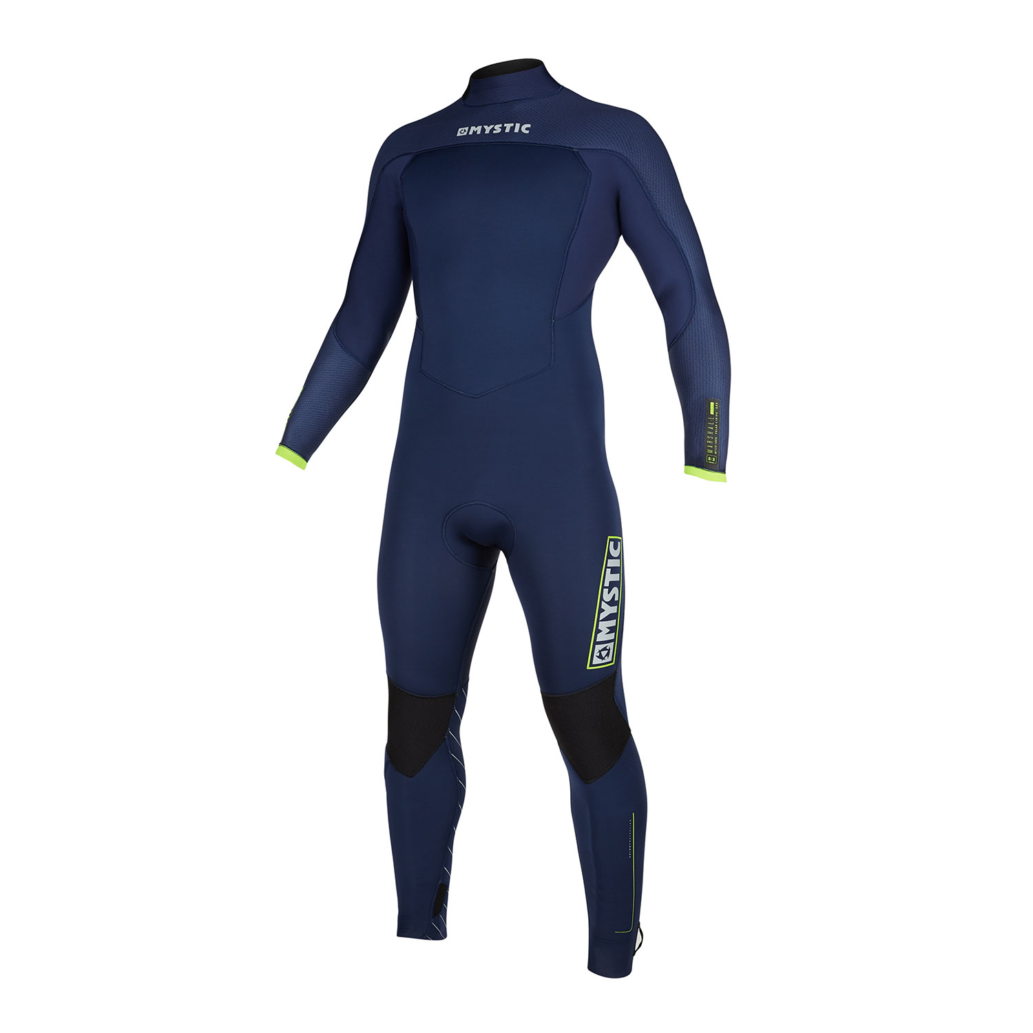 Traje De Neopreno Completo Mystic Marshall 5 / 3Mm Con Cremallera Trasera - Azul Marino / Lima