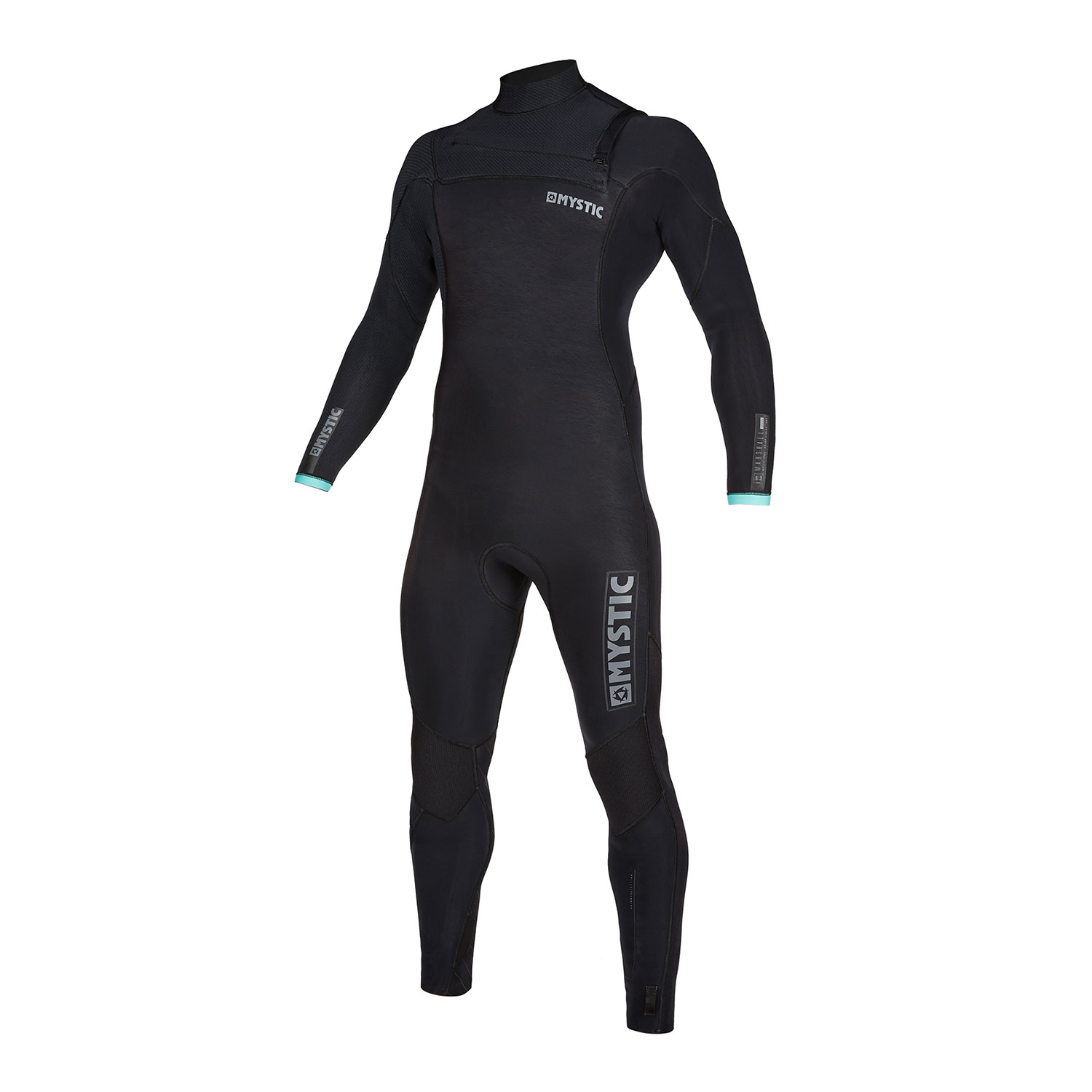 Traje De Neopreno Completo Mystic Marshall 5 / 3Mm Con Cremallera Frontal - Negro / Menta