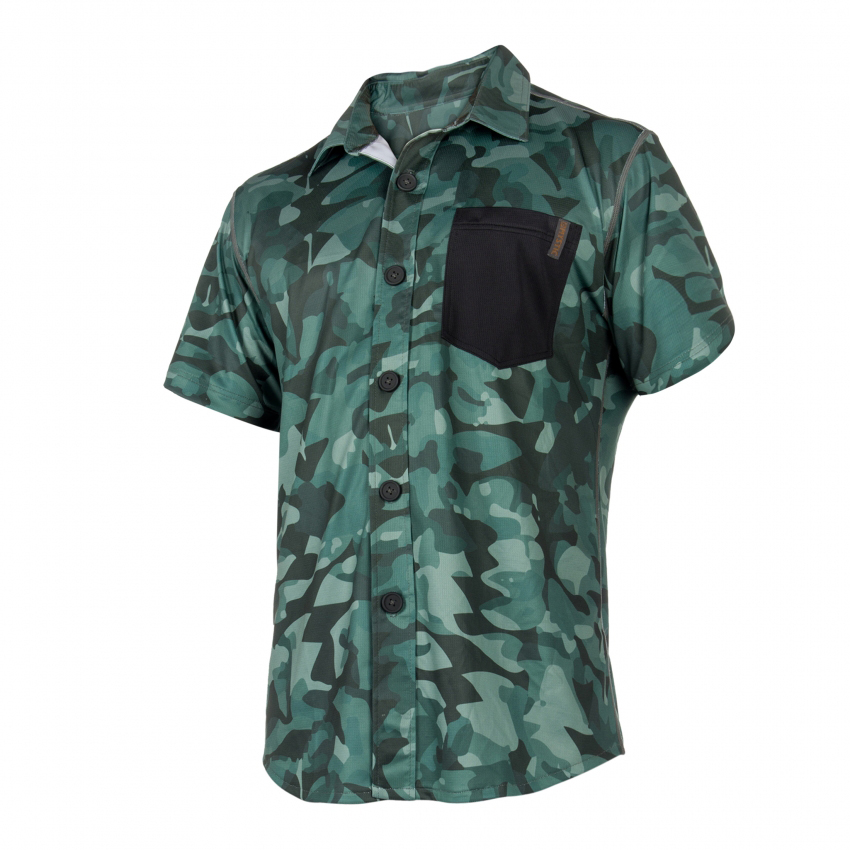 Mystic Shred Blouse Shortsleeve Quickdry - Allover Verde