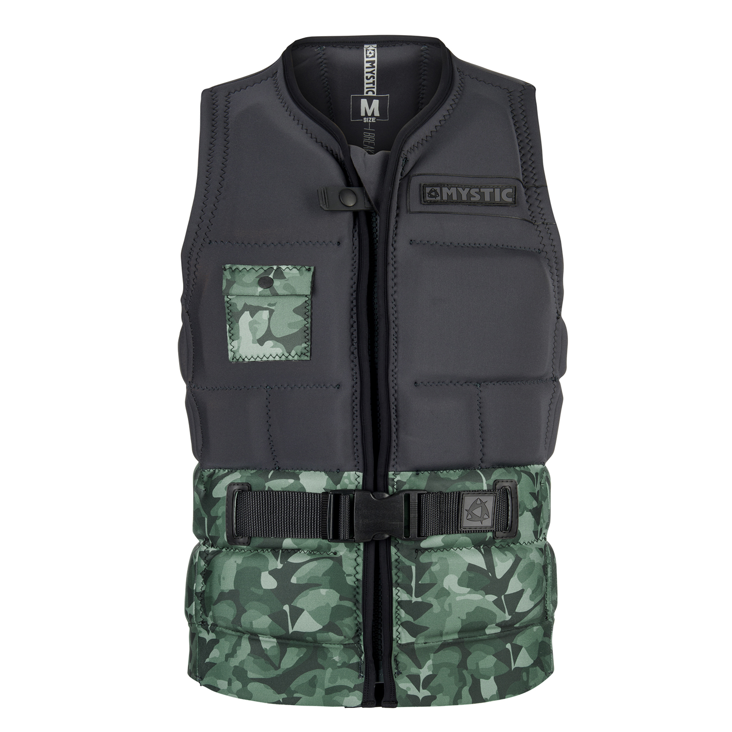 Mystic Shred Chaleco De Impacto Con Cremallera Delantera - Allover Verde