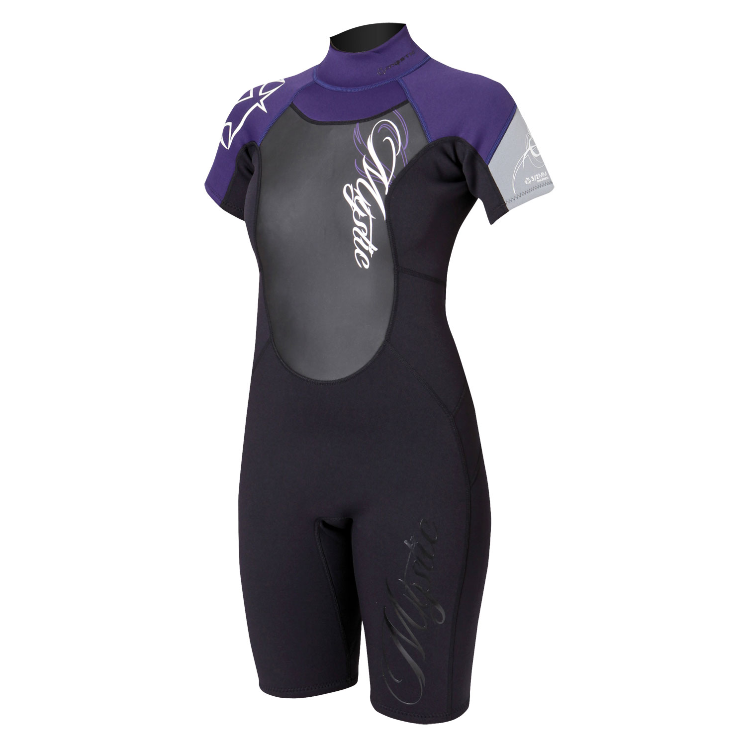 Mystic Para Mujer De La Estrella De Shorty 3/2 Kitesurf Traje 2014 - Blk / Pur