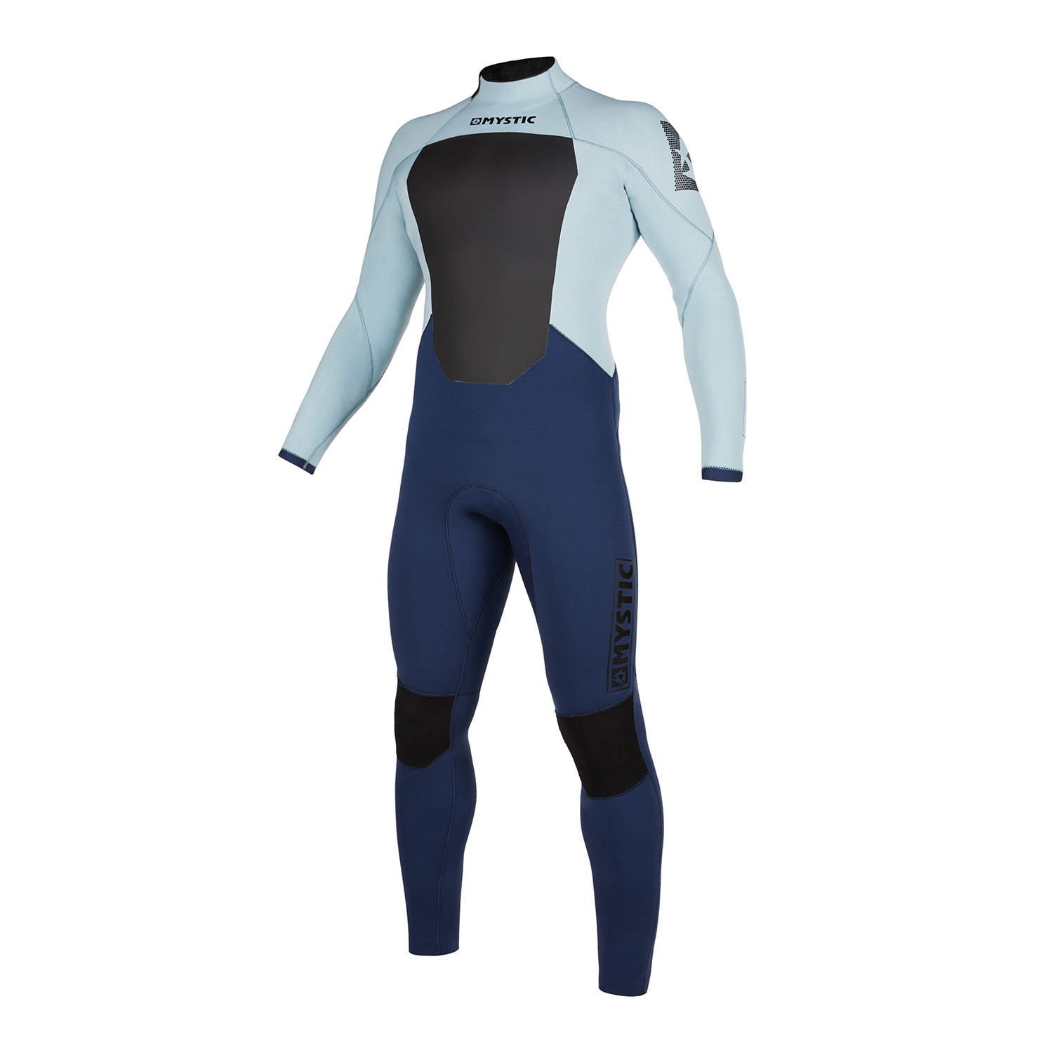 Traje De Neopreno Completo Mystic Star 4 / 3Mm Con Cremallera Trasera - Azul Marino / Gris