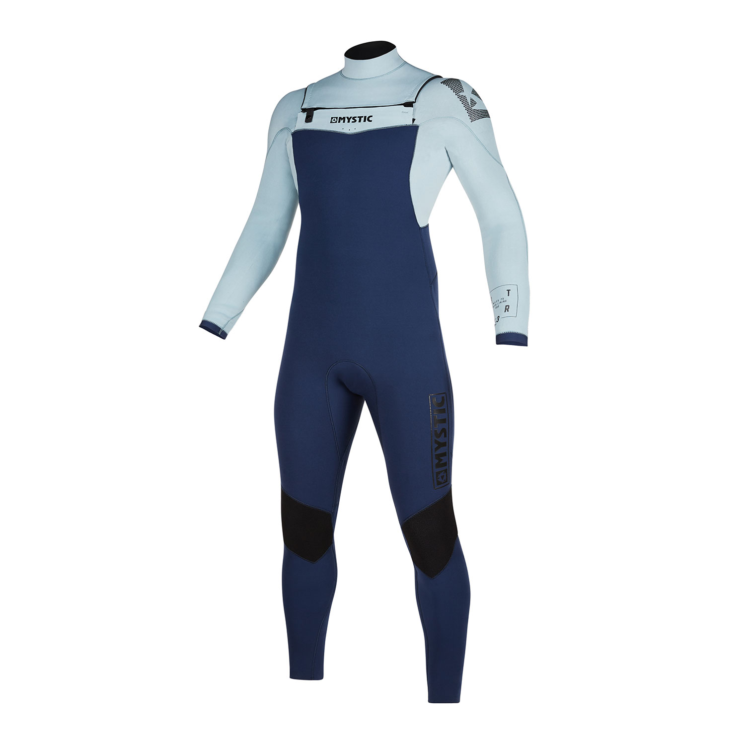Traje De Neopreno Completo Mystic Star 5 / 3Mm Con Cremallera Frontal Doble - Azul Marino / Gris