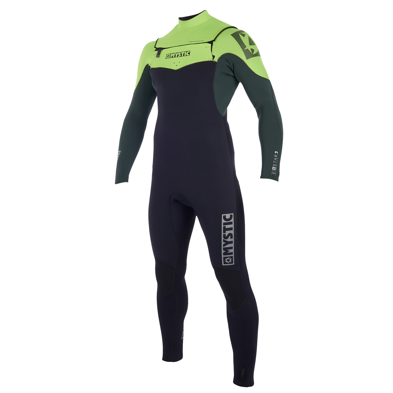Traje De Neopreno Con Cremallera Doble Mystic Star 5/4 Mm - Verde Azulado