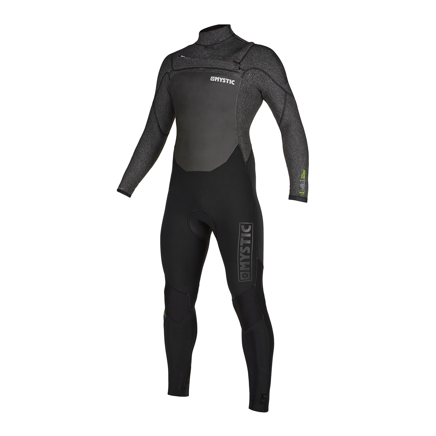 Traje De Neopreno Mystic Voltt 5/4/3 Mm Con Cremallera Completa - Negro