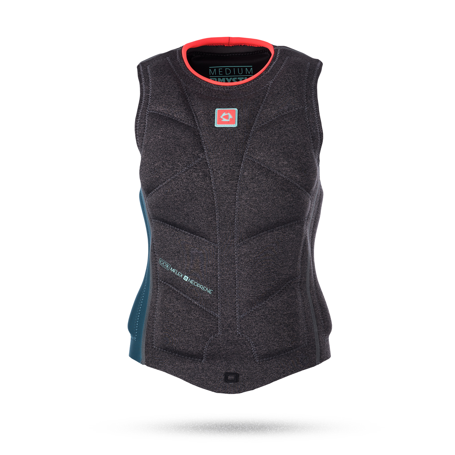 Diva Mística Mujeres Back-Zip Impacto Del Chaleco - Teal