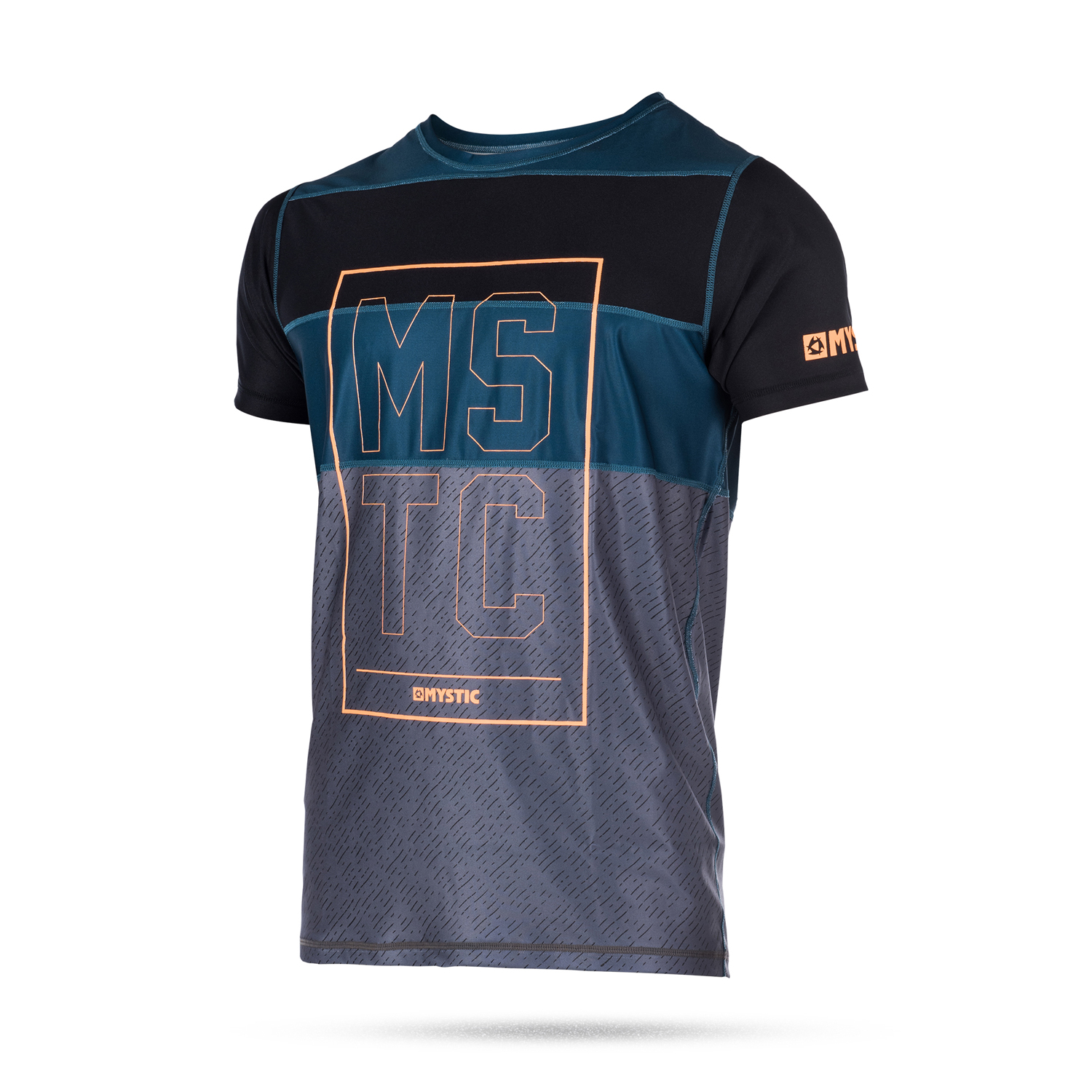 Mystic Drip Manga Corta Quickdry Top - Naranja
