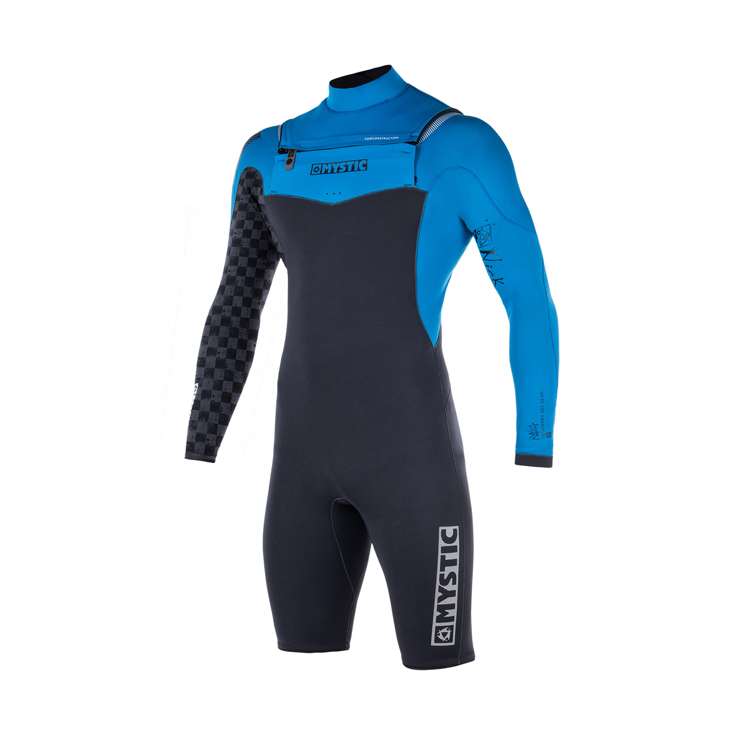Mystic Nick Davies 2/2 Double Fz Shorty Shorty Traje De Neopreno - Azul
