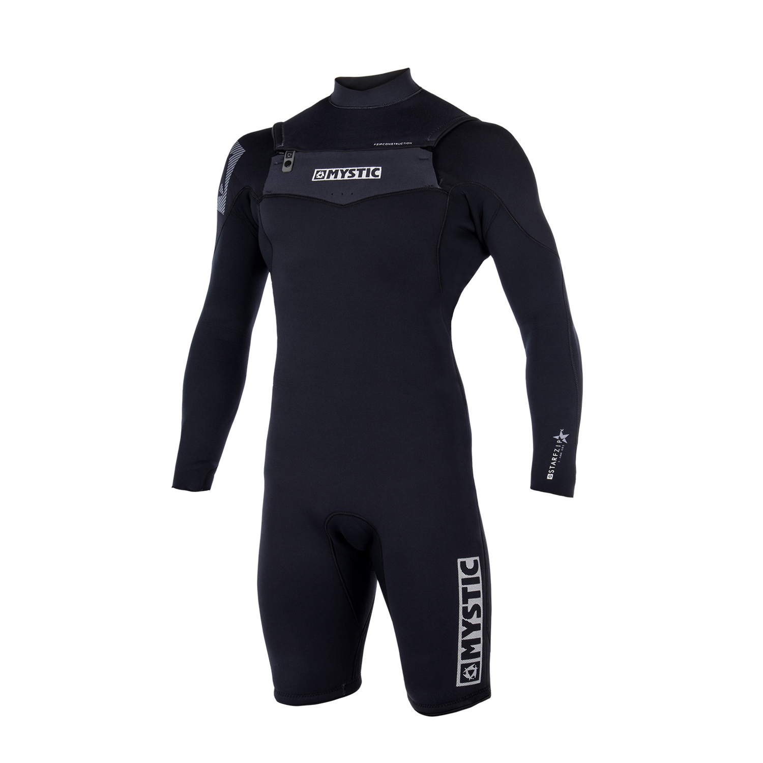 Traje Corto Mystic Star 3/2 Double Fz Longarm - Negro / Blanco