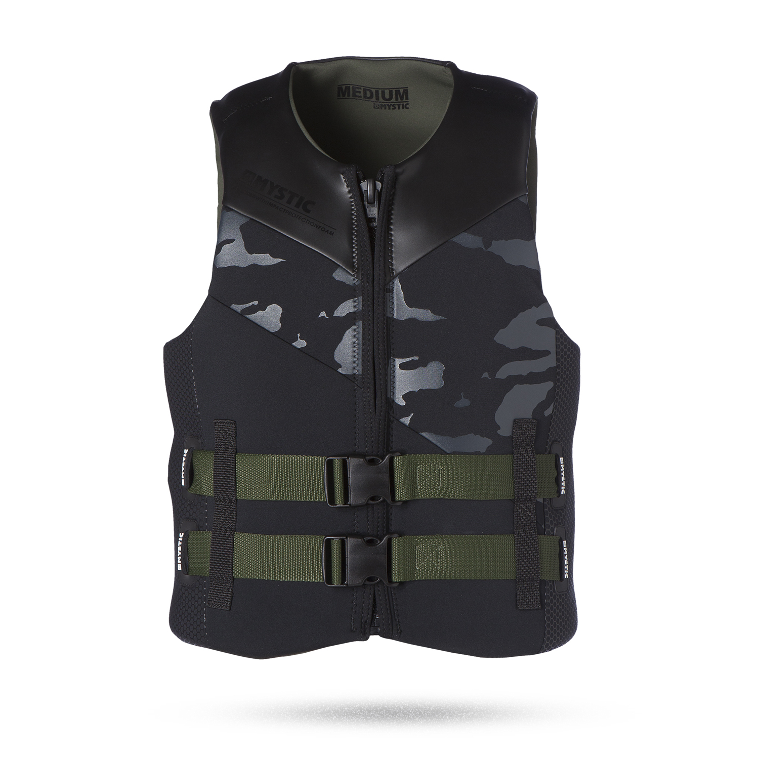 Mystic Stroke Frente-Zip Chaleco De Flotación - Negro