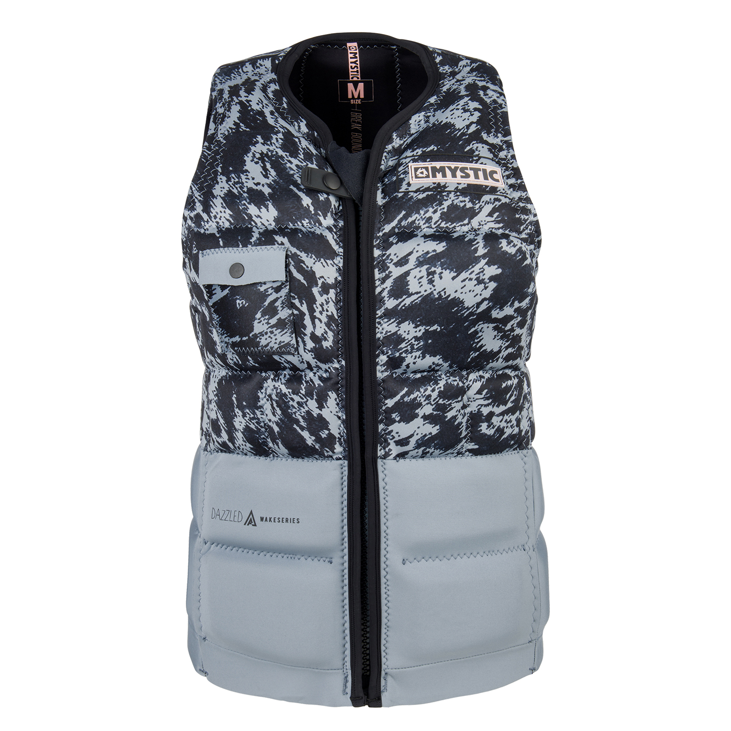 Mystic Woman Dazzled Front-Zip Impact Vest - Gris