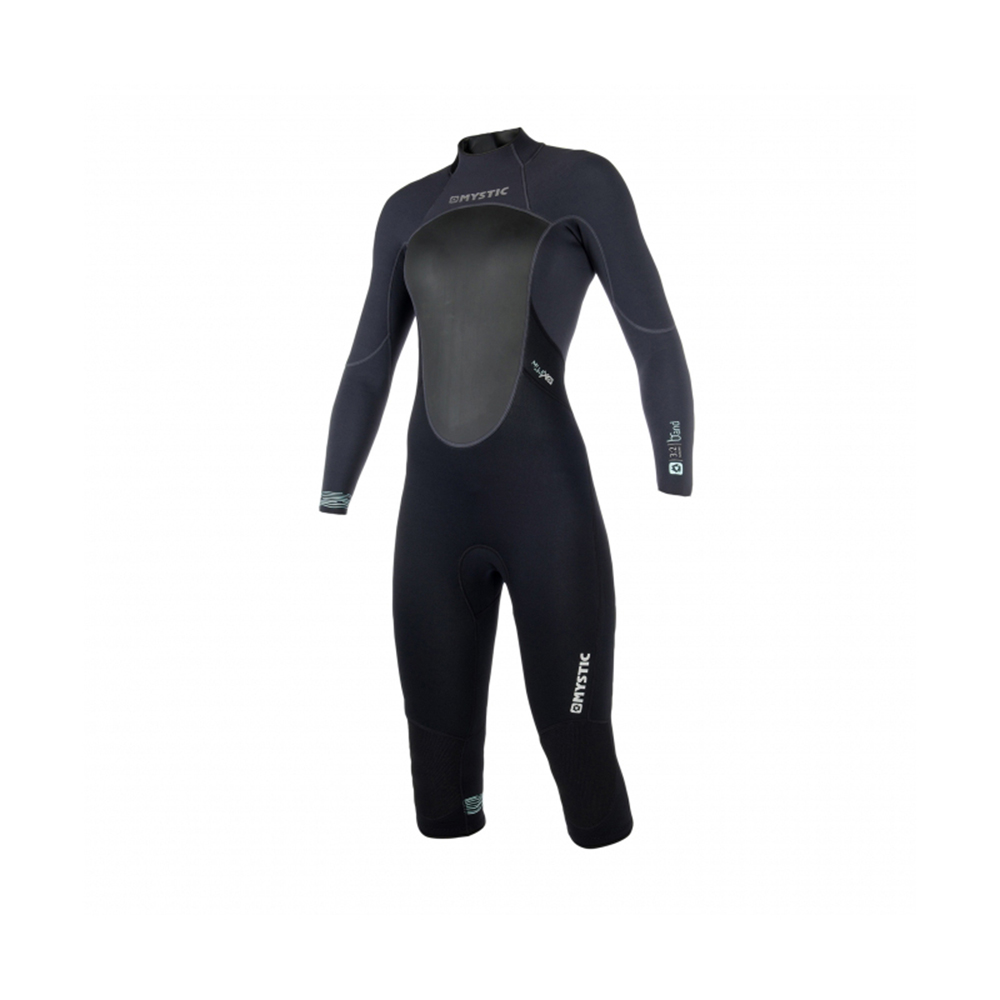 Mystic Womens Suit 3 / 2Mm Backzip Longarm Shortleg Wetsuit - Negro