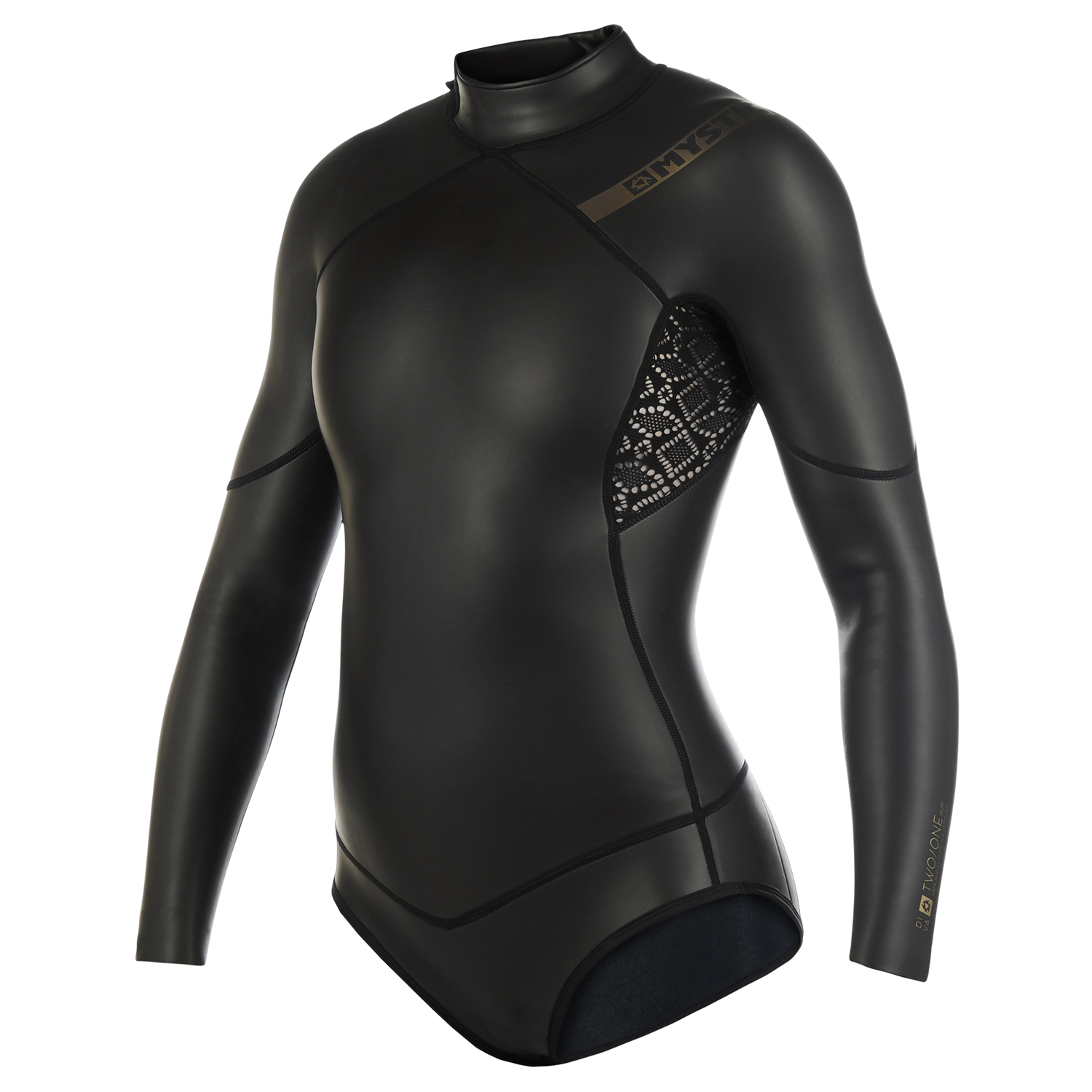 Traje De Baño Mystic Para Mujer Diva 3/2 Mm Bzip Longarm Shorty - Negro