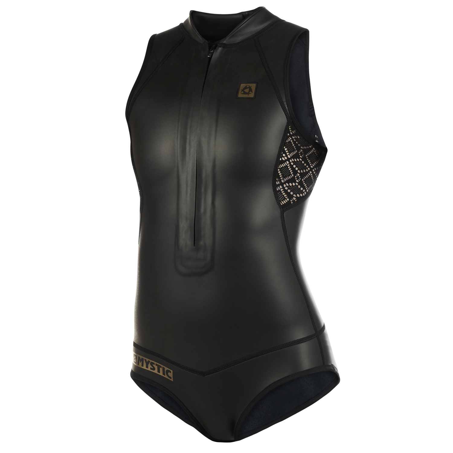 Traje De Neopreno Para Mujer Mystic Diva 3 / 2Mm Fzip Con Capucha Y Manga Corta - Negro