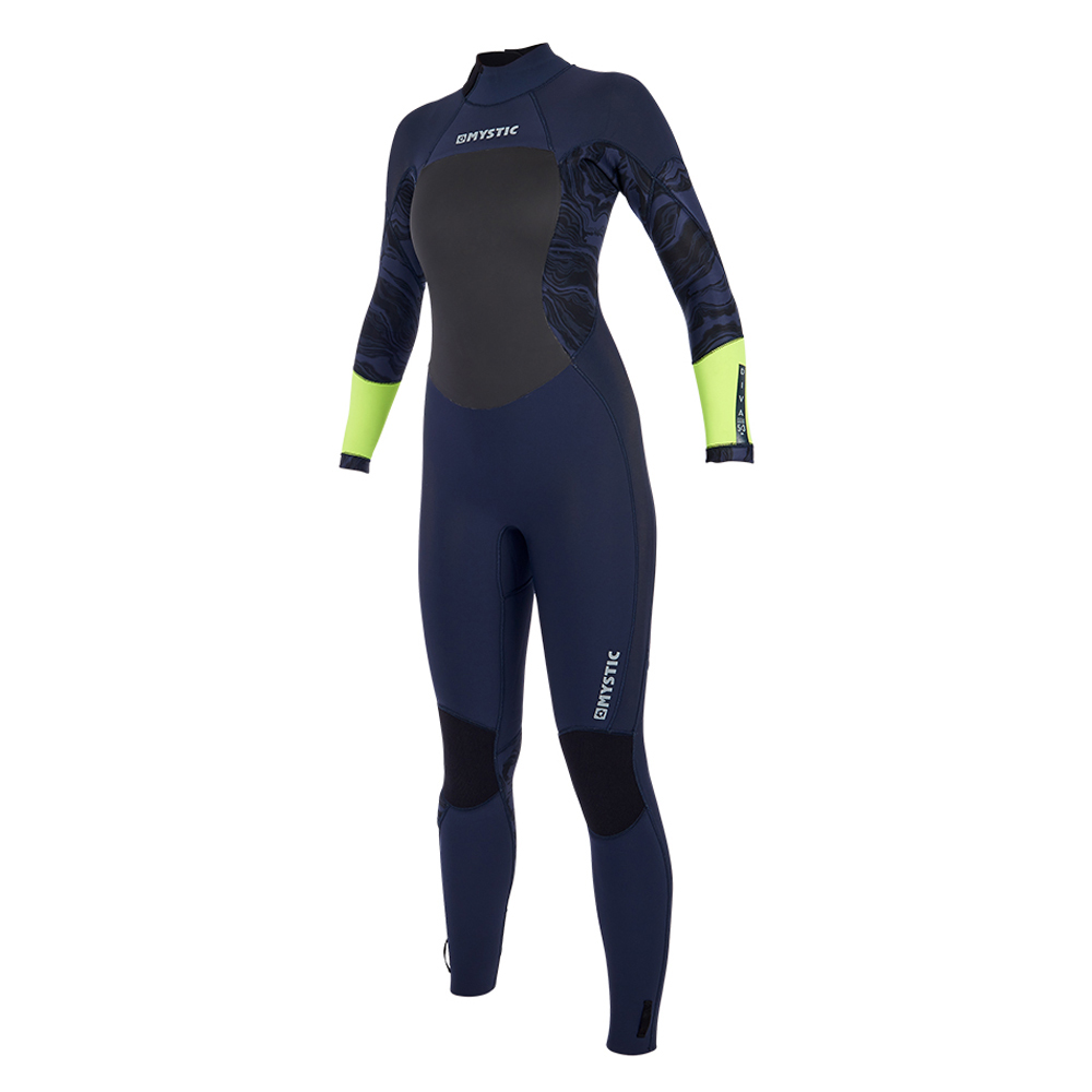Mystic Womens Diva 4 / 3Mm Back-Zip Wetsuit - Azul Marino / Lima