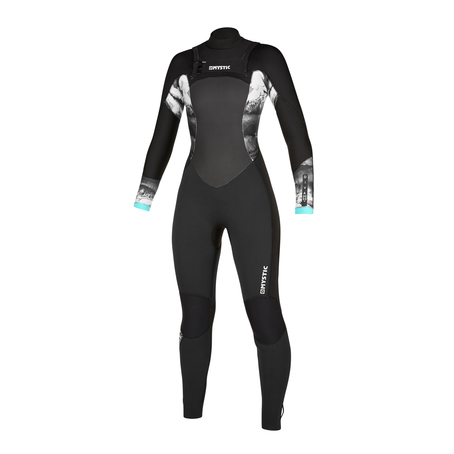 Mystic Womens Diva 5 / 3Mm Double Fzip Fullsuit Wetsuit - Negro