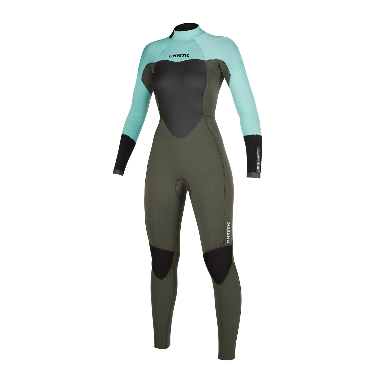 Traje De Neopreno Completo Mystic Womens Star 5 / 3Mm Con Cremallera Trasera - Verde Menta