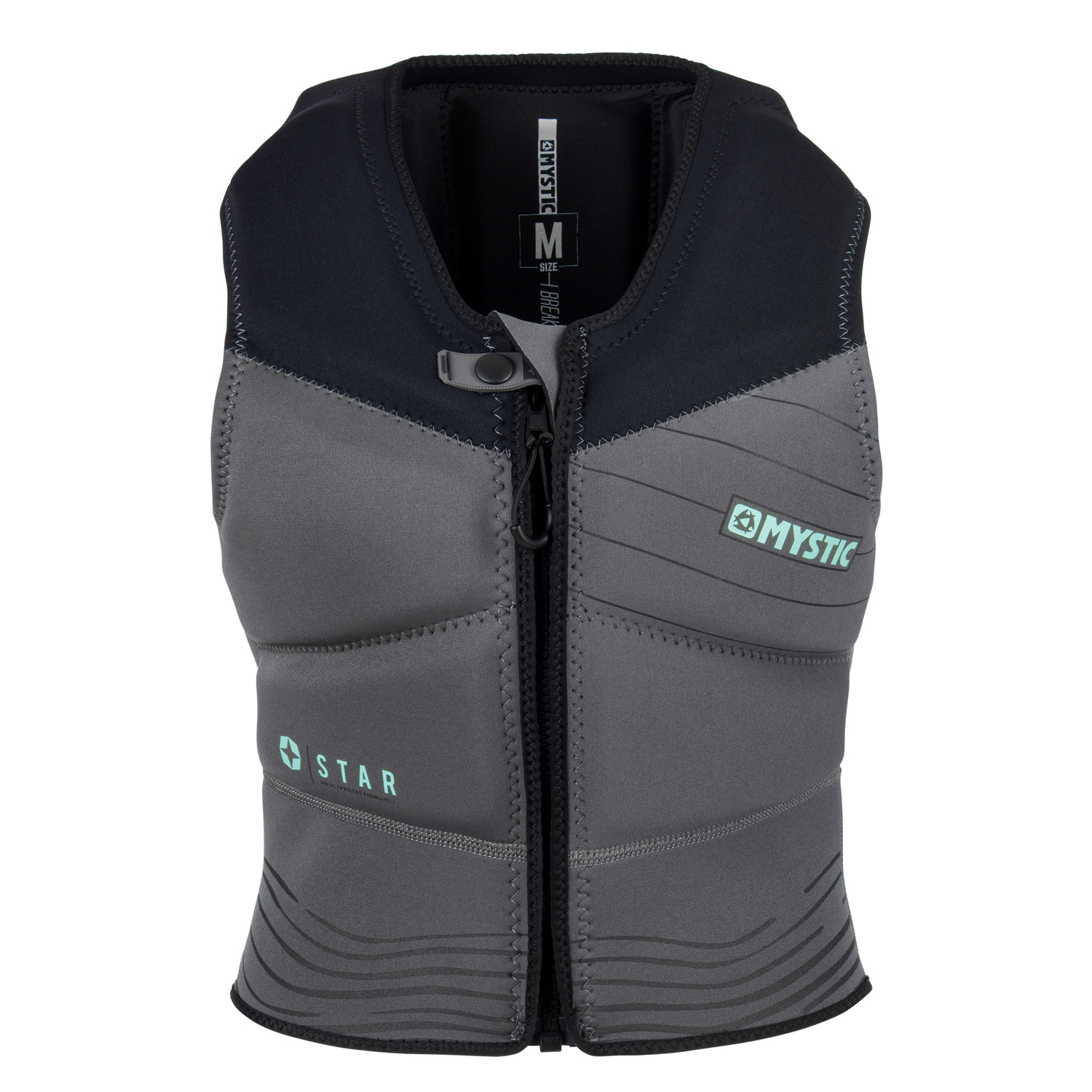 Mystic Womens Star Kite Chaleco De Impacto Con Cremallera Delantera - Negro