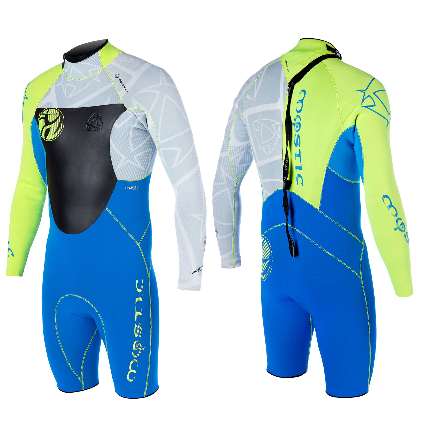 Mystic Crossfire Yz 3/2 Kitesurf Chapo Longarm 2014 - Azul