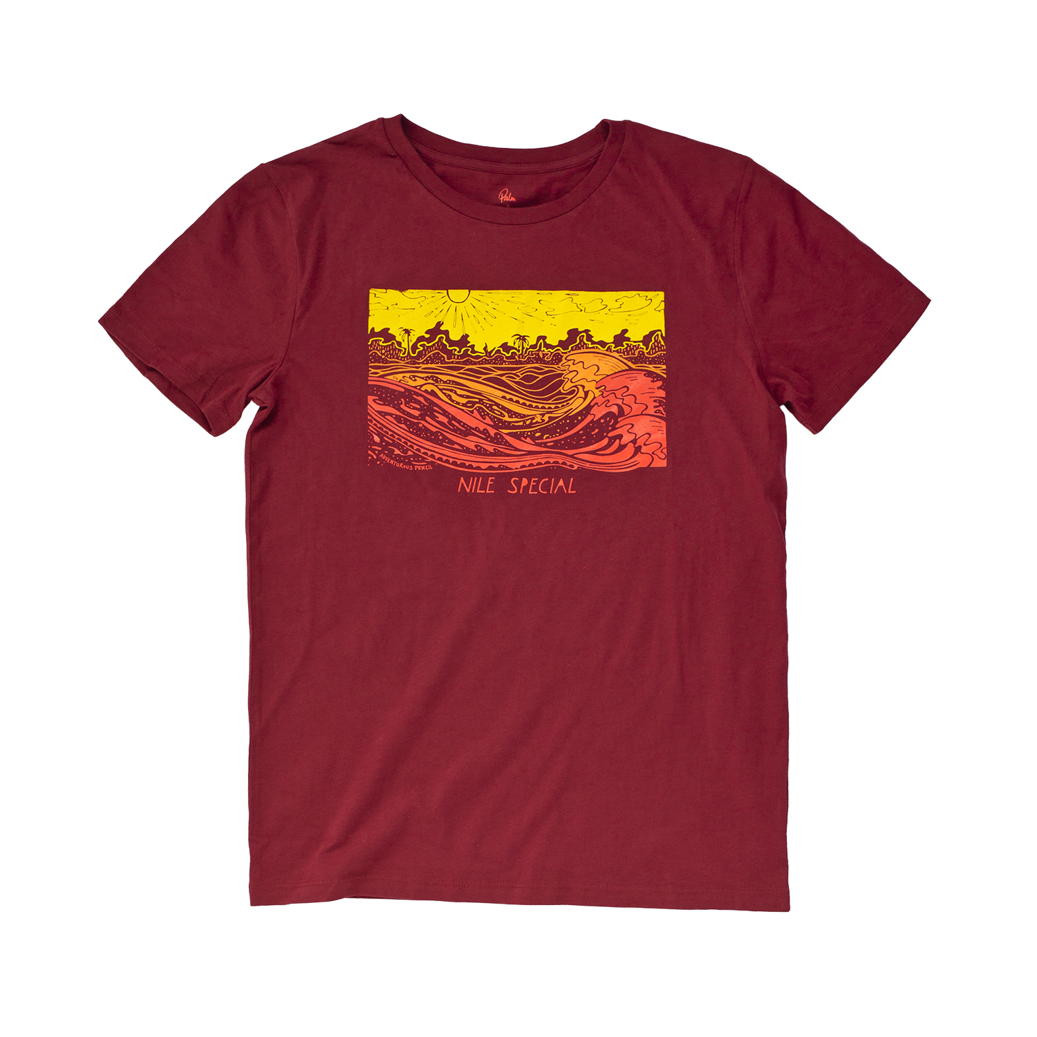 Camiseta Ola Especial Palm Nile - Burdeos