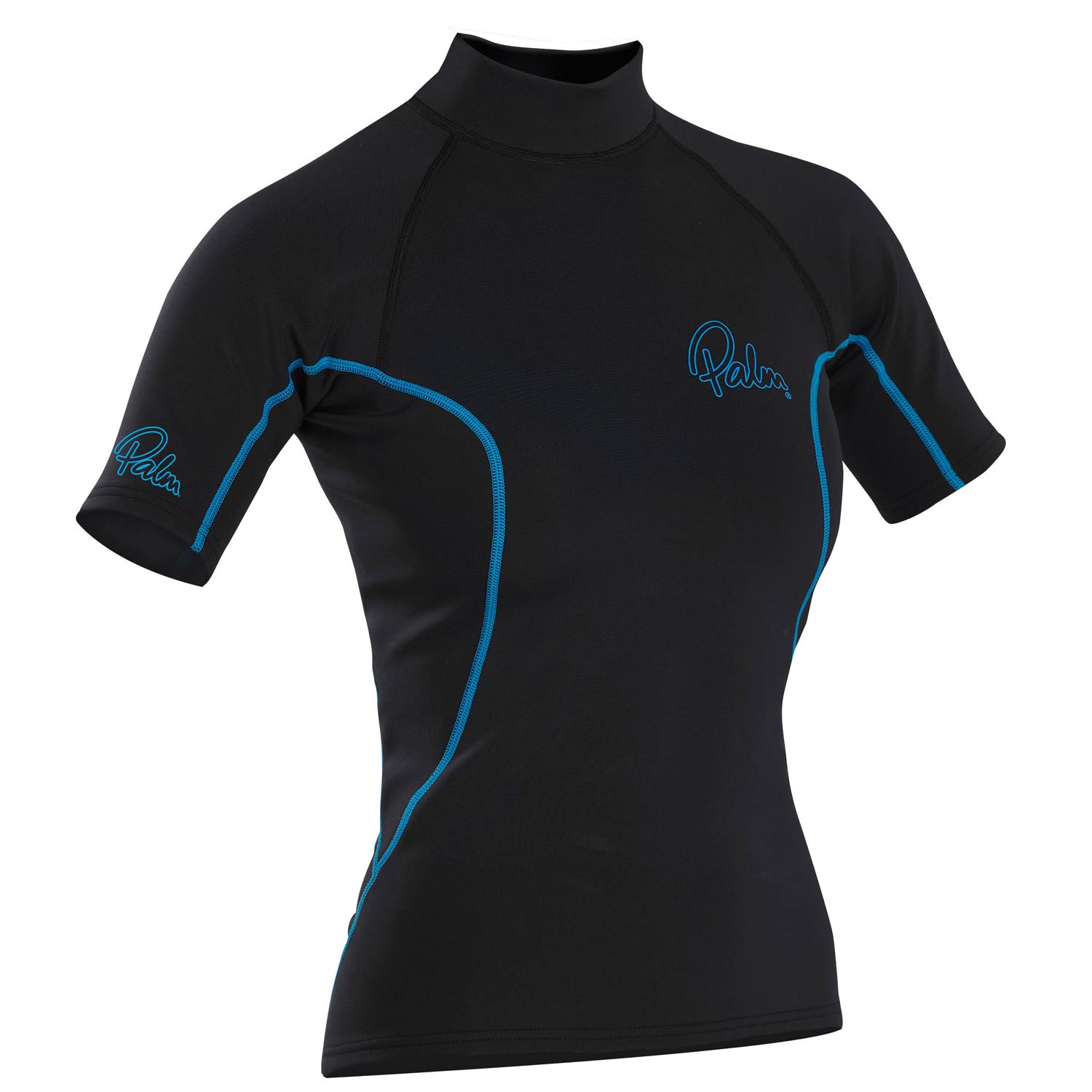 Camiseta De Quita Y Pon De Neopreno Manga Corta Para Mujer Palm Wairoa - Negro