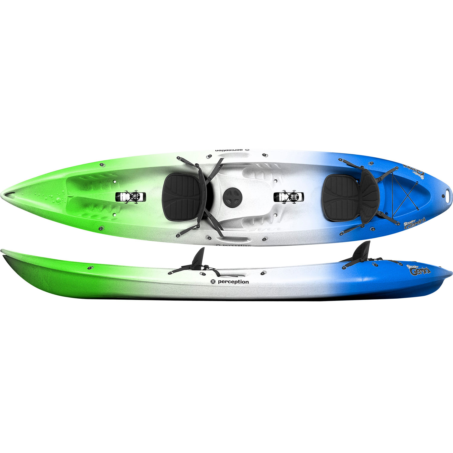 Percepción Scooter Gemini Tandem Sit On Top Kayak - Laguna - Inc Asientos