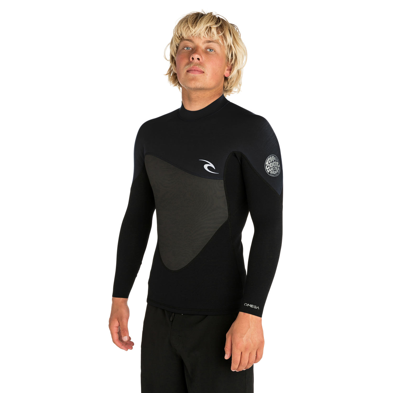 Rip Curl Omega 1.5Mm Manga Larga Chaqueta De Traje De Neopreno - Negro
