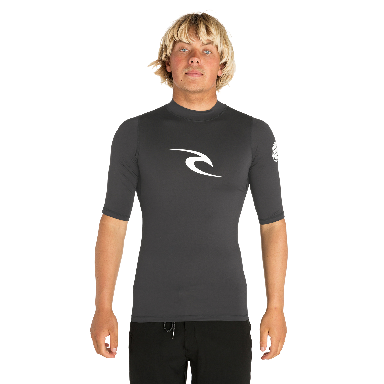 Rip Curl Manga Corta Uv Surf Tee - Gris Oscuro
