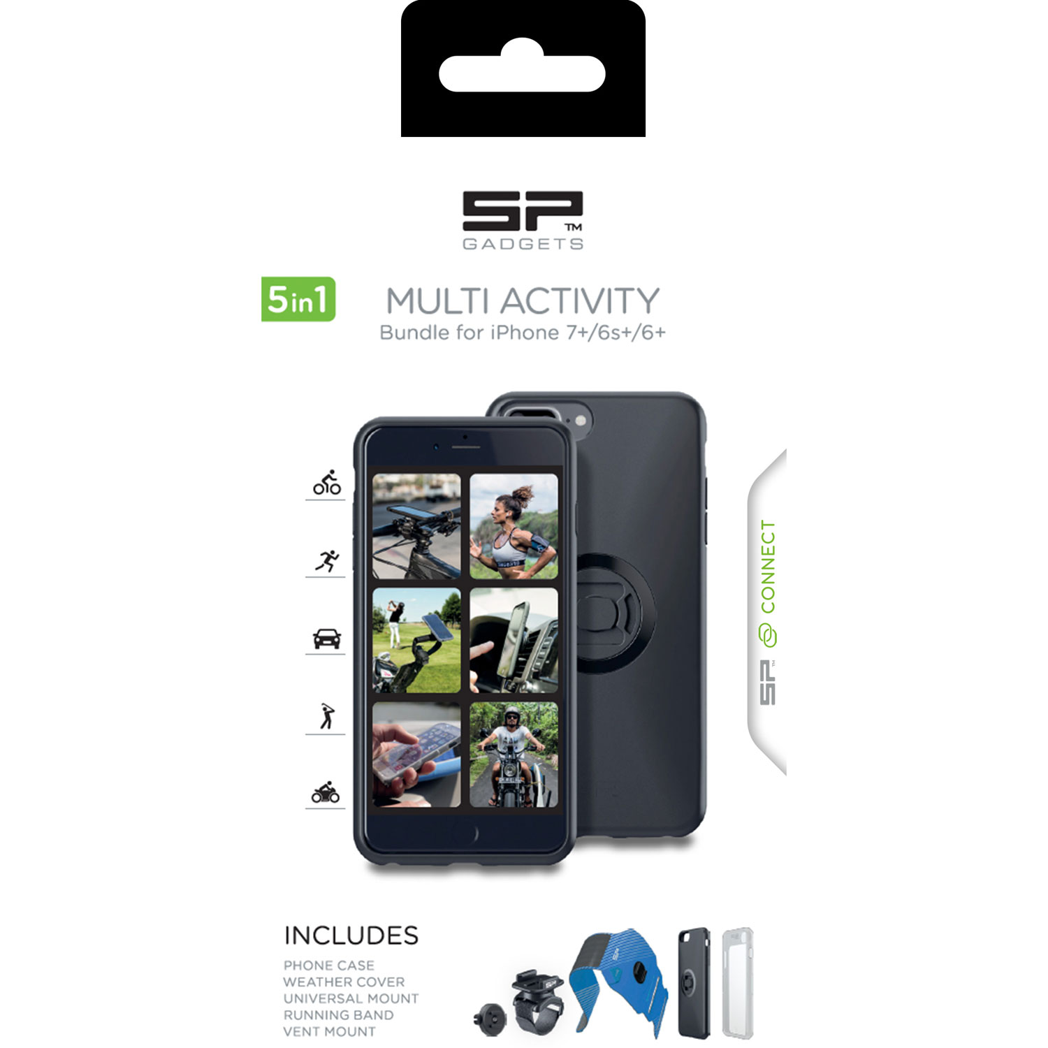 Paquete Multiactividad Sp Connect Para Iphone 7 Plus / 6S Plus / 6 Plus - Negro