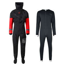 Traje Seco Y Traje Interior Typhoon Max B 2.0 | Con-Zip |  - Negro Rojo