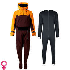 Traje Seco Y Traje Interior Typhoon Para Kayak De Mar Para Mujer |  - Color Mandarina/ciruela