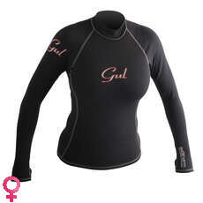 Gul Evotherm Flatlock De Manga Larga Para Mujer Rash Vest / Protectores - Negro