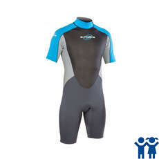Gul Junior G-Force 3 Mm Flatlock Chapo Traje - Charcoal / Hielo Gul Junior G-Force 3 Mm Flatlock Chapo Traje - Charcoal / Hielo