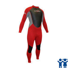 Gul Flatlock Verano Vapor 3Mm Junior G-Force Traje - Rojo / Azul