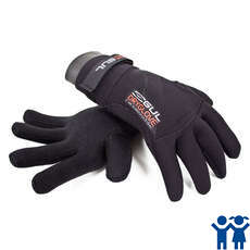 Los Guantes De Neopreno En Seco De 2,5 Mm Gul Traje De Buceo Junior - Negro / Rojo Los Guantes De Neopreno En Seco De 2,5 Mm Gul Traje De Buceo Junior - Negro / Rojo