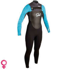 Gul Perfil Cz Puntada Invisible Vapor 3 / 2Mm De Las Mujeres Traje - Blk / Turq