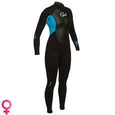 Respuesta Gul Para Mujer 3 / 2Mm Flatlock Vapor 3 / 2Mm De Traje - Blk / Turq