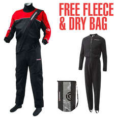 Crewsaver Cirrus Drysuit - Negro / Rojo - Polar Libre Y Dry Bag